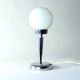 Art Deco table lamp in chrome and glass, Czechoslovakia 1940s