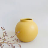 Vintage ball vase in matt ceramic H14cm