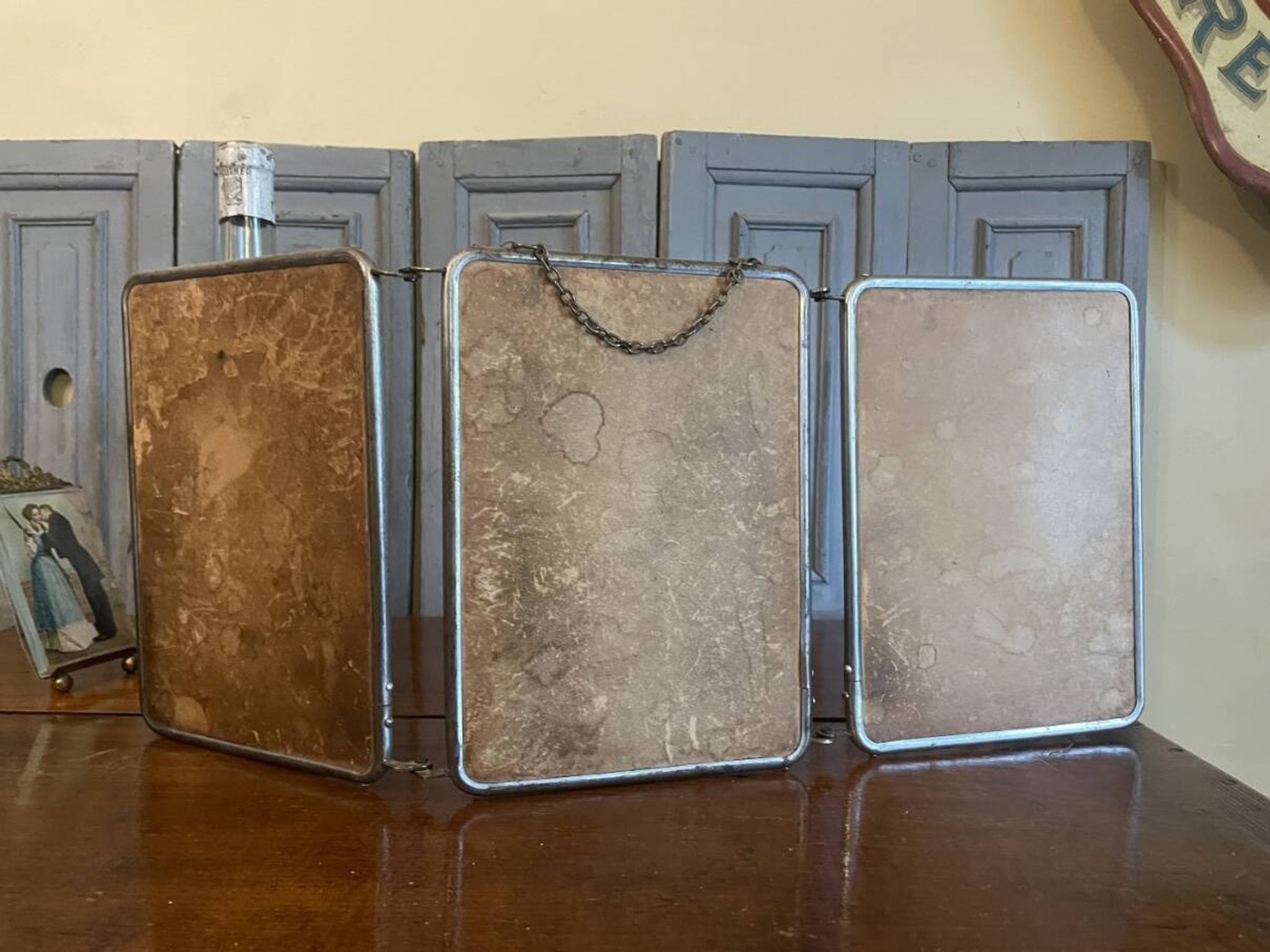 Miroir de coiffeur 3 volets vintage