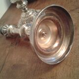 Pair Silver bronze bougeoirs. Loui XIV style. late 19th
