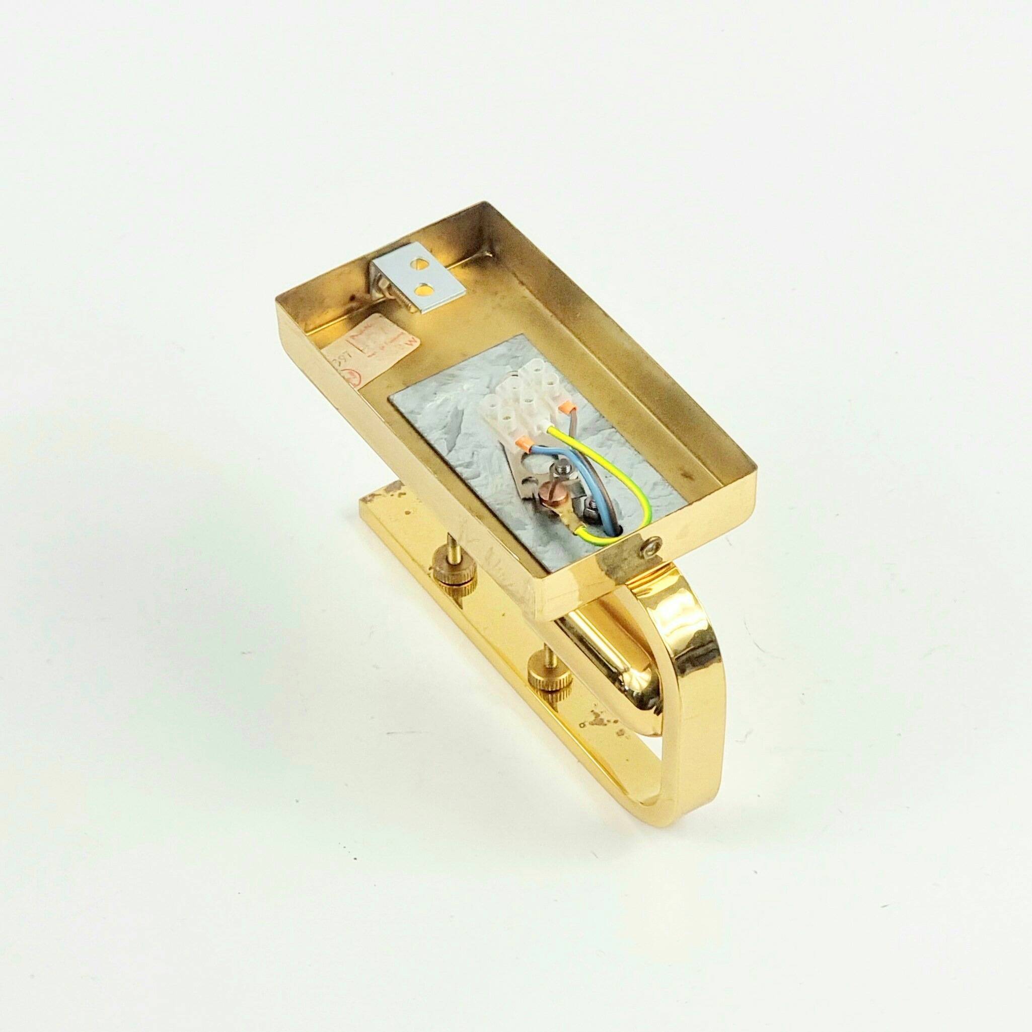 Scandinavian Glass & Brass Leaf Wall Lamp - C.Fagerlund for Orrefors, 1960s