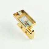 Scandinavian Glass & Brass Leaf Wall Lamp - C.Fagerlund for Orrefors, 1960s