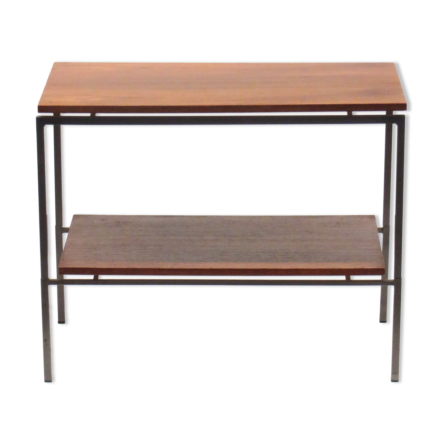 Vintage side table with magazine compartment made in the 1960s