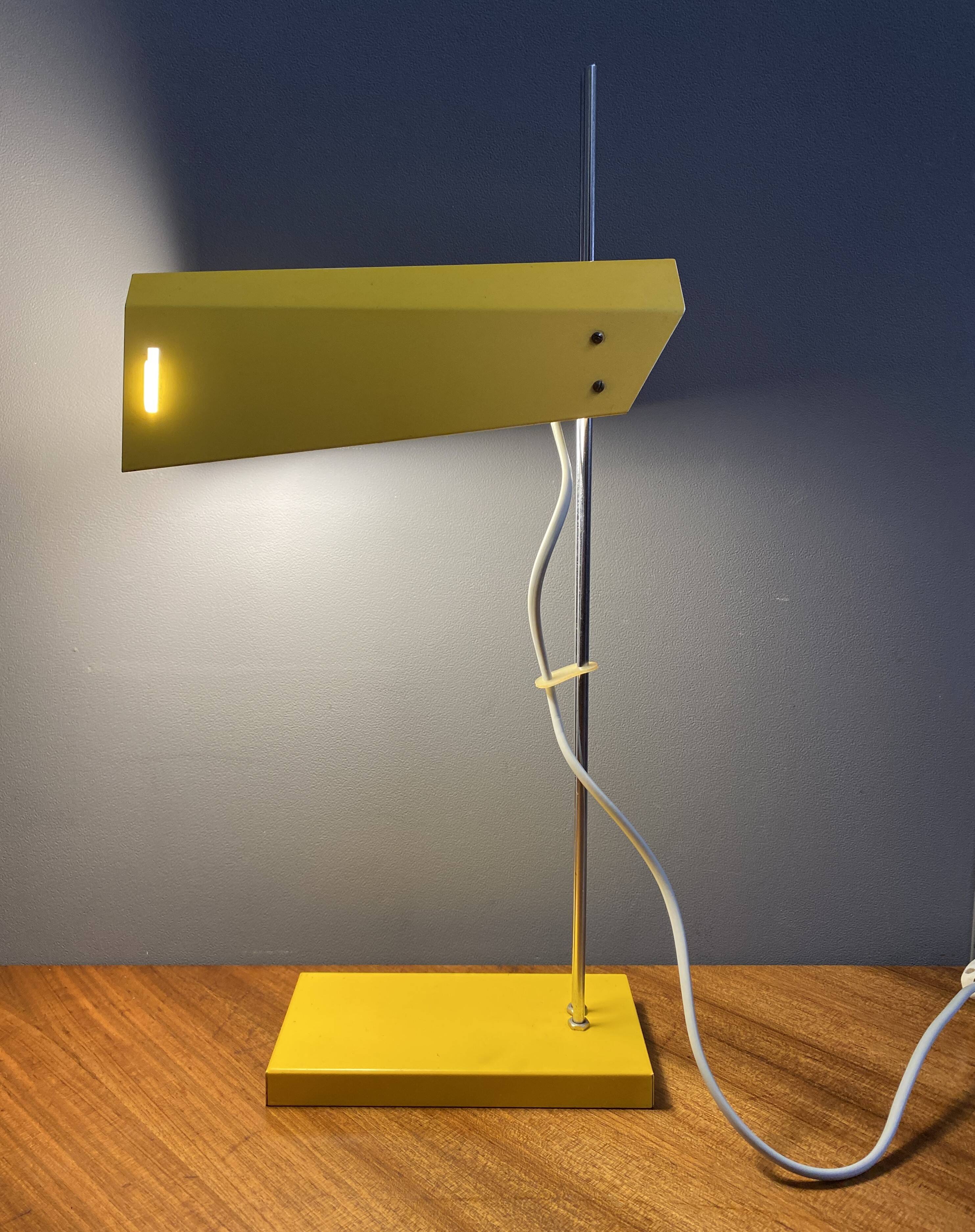 Yellow desk lamp by Josef Hurka for Lidokov model L192-1353