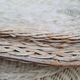 Vintage rattan elephant side table, 70s