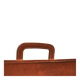 Trompe-l'Oeil magazine rack 'Actentasche' in patinated leather and canvas