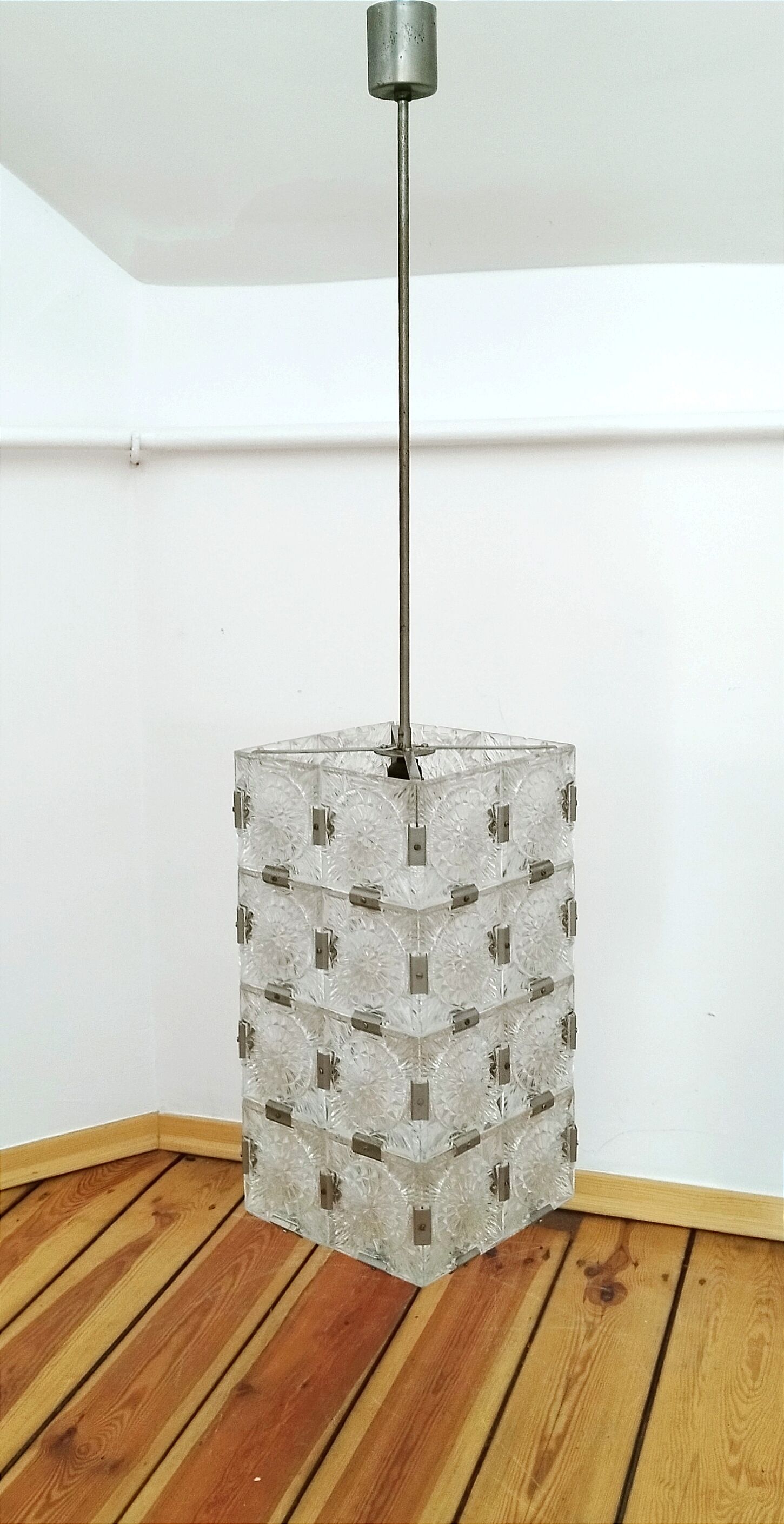 Pendant lamp Kamenický Šenov, Czechoslovakia 60s
