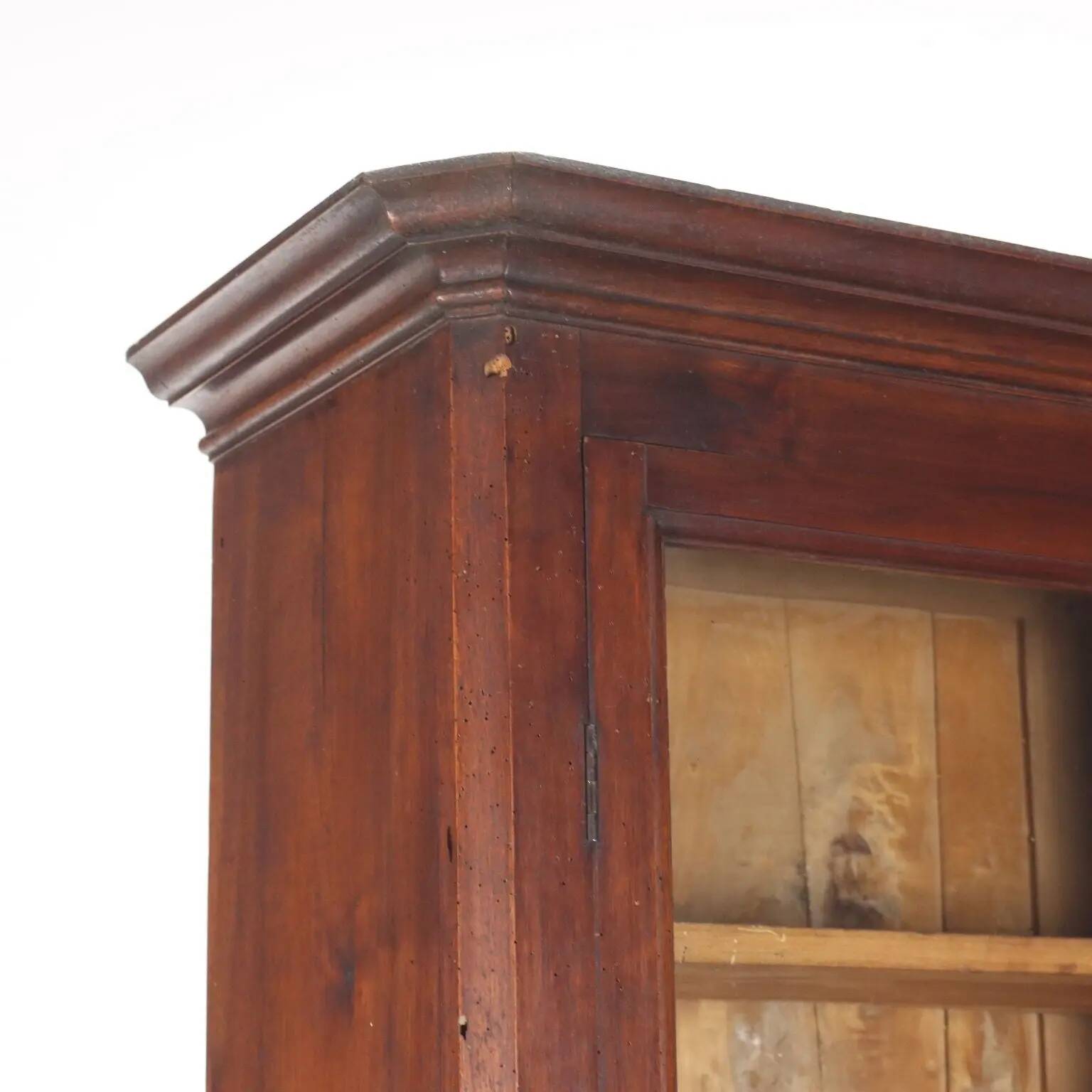 Antique Louis-Philippe walnut library, Italy, 19th century