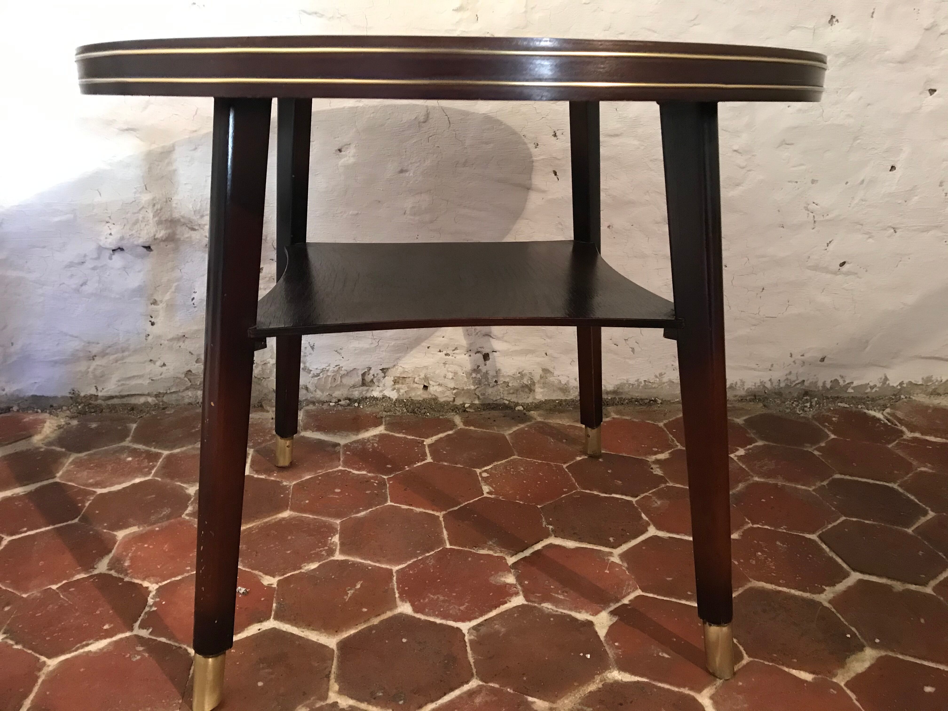 Vintage two-plated round coffee table