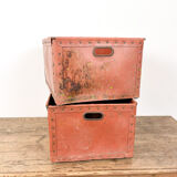 Set of two red storage boxes Trafitol, Gent