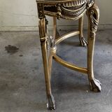 Hollywood Regency Console - Gilded Wood and Marble