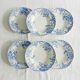 Set of 6 Saint Amand et Hamage iron earth soup plates, Bellflower