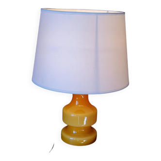 Designer orange glass lamp from the 70s