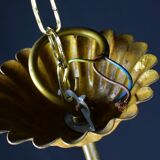 Golden suspension, 3 branches, wheat cob decoration.