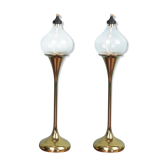 Pair of Scandinavian oil lamps