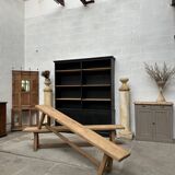 Pair of solid oak farm benches