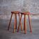 Pair of beech counter stools, 1960