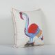 Vintage embroidered cushion cover 46x46 cm