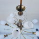 Brass chandelier with 12 fires, 60