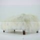 1930s Extraordinary Art Deco Ottoman in Sheepskin Upholstery, Czechoslovakia
