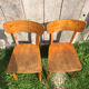 Paire de chaises bistrot style scandinave bois