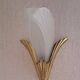 Paire d’appliques Art Déco “plume” en verre satiné