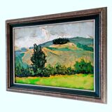 Painting SCHWARZ (Marcel, 1914-1985) – HST - Landscape, mountain - 1950