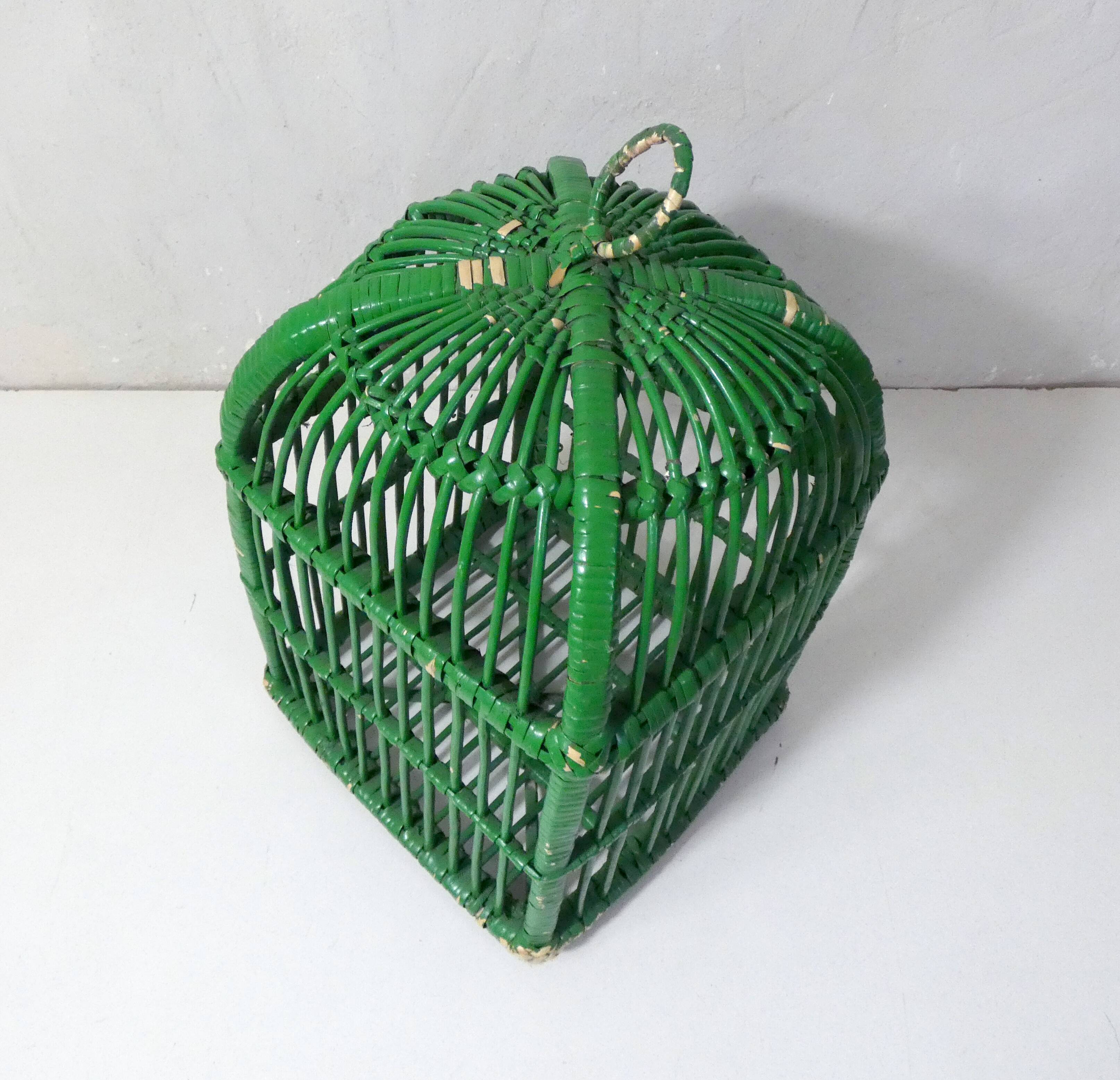 Vintage rattan cage