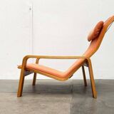 Mid-century modern Pulkka lounge chair by Ilmari Lappalainen for Asko, 1960s.