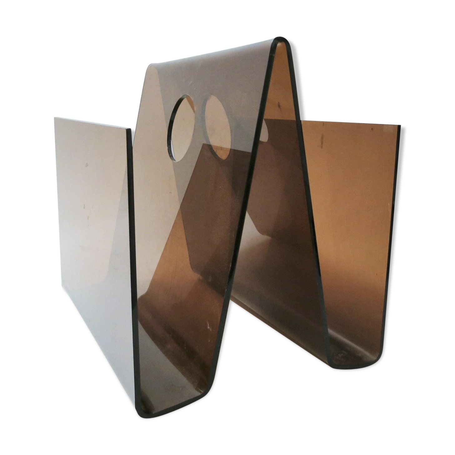 Magazine rack in plexiglas 1970