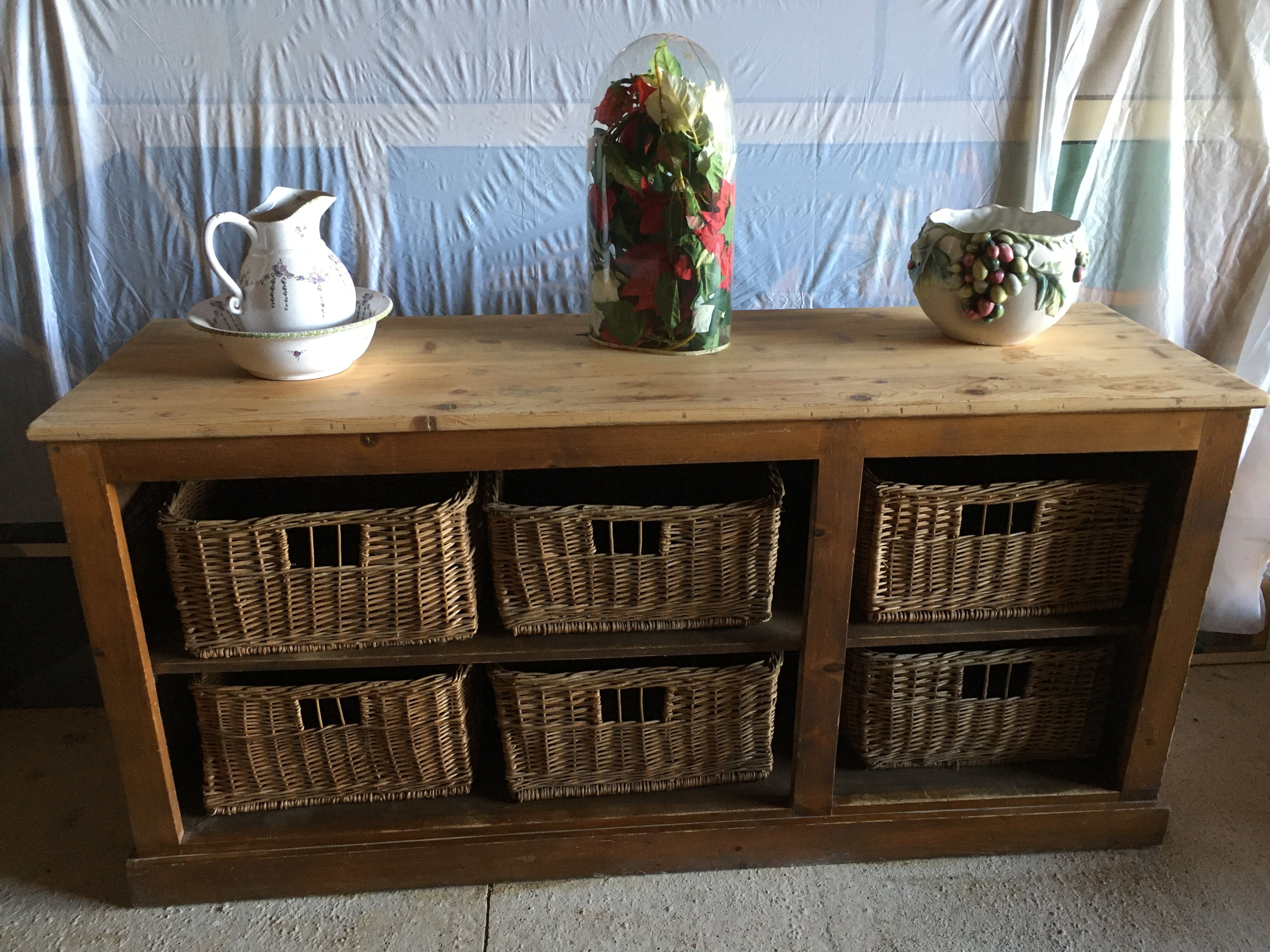 Craft furniture with wicker baskets
