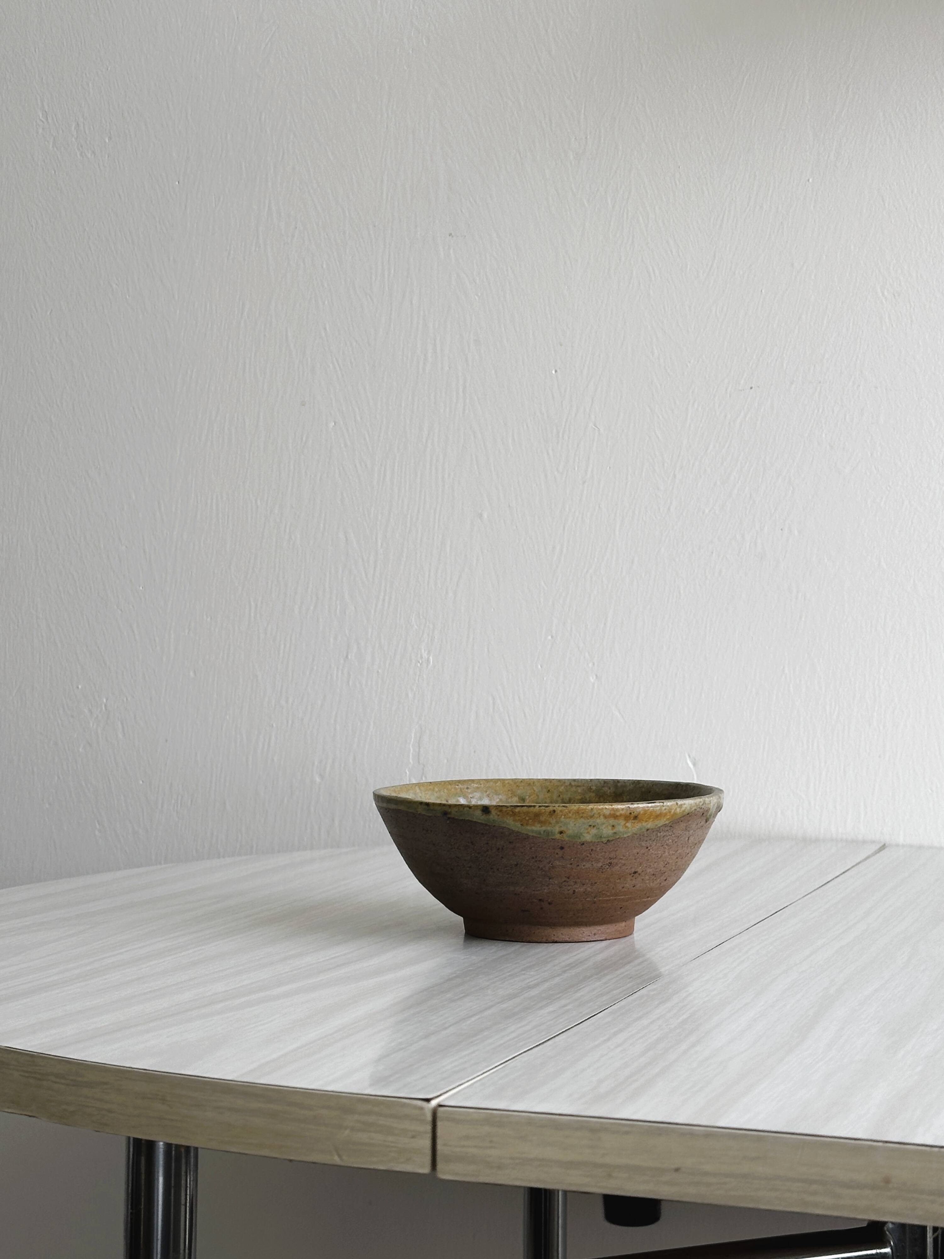 Handmade ceramic craft bowl, rustic glazed bowl