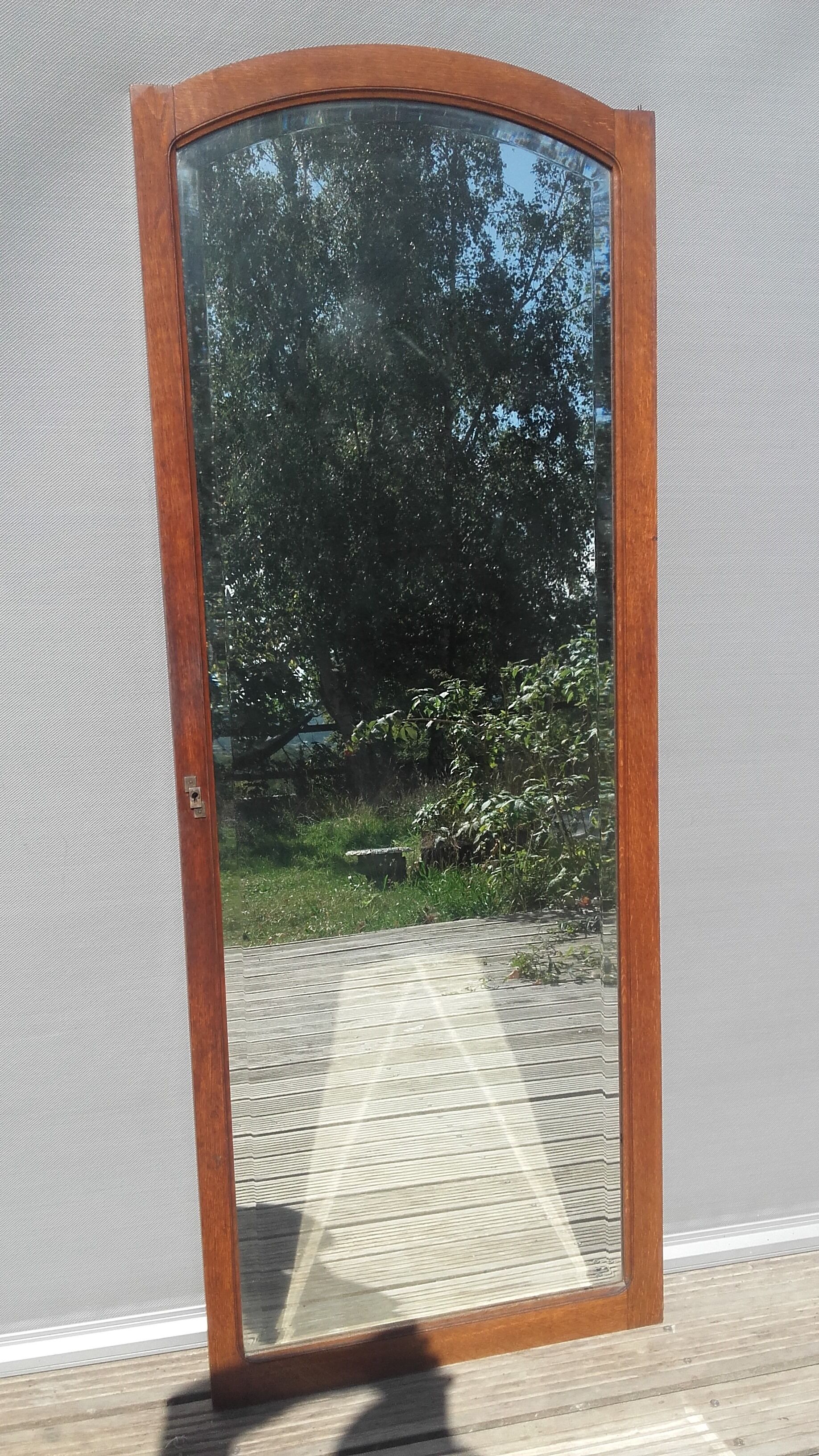 Art Deco door bevelled mirror
