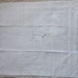 6 damask napkins in large monogrammed linen "MG"