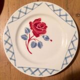 Suite of 9 dessert plates "Badonvillers"
