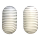 Paire d'appliques murales/appliques modernistes en verre rayé « Zebra » de Peill & Putzler, Allemagne, années 1970
