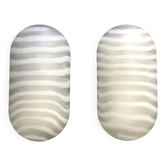 Paire d'appliques murales/appliques modernistes en verre rayé « Zebra » de Peill & Putzler, Allemagne, années 1970