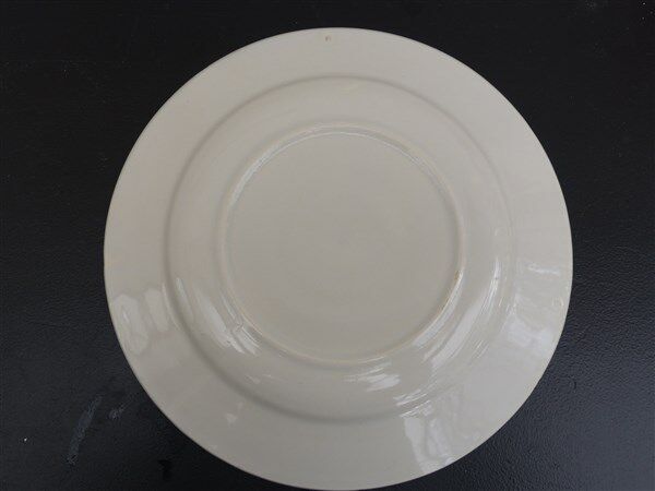 Set of 4 vintage plates in earthenware cream flowers 1950 1960