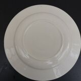 Set of 4 vintage plates in earthenware cream flowers 1950 1960