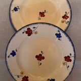 Set of 4 dessert plates Digoin Sarreguemines old