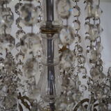 Napoleon III chandelier with crystal pendants, signed Portieux 19th century