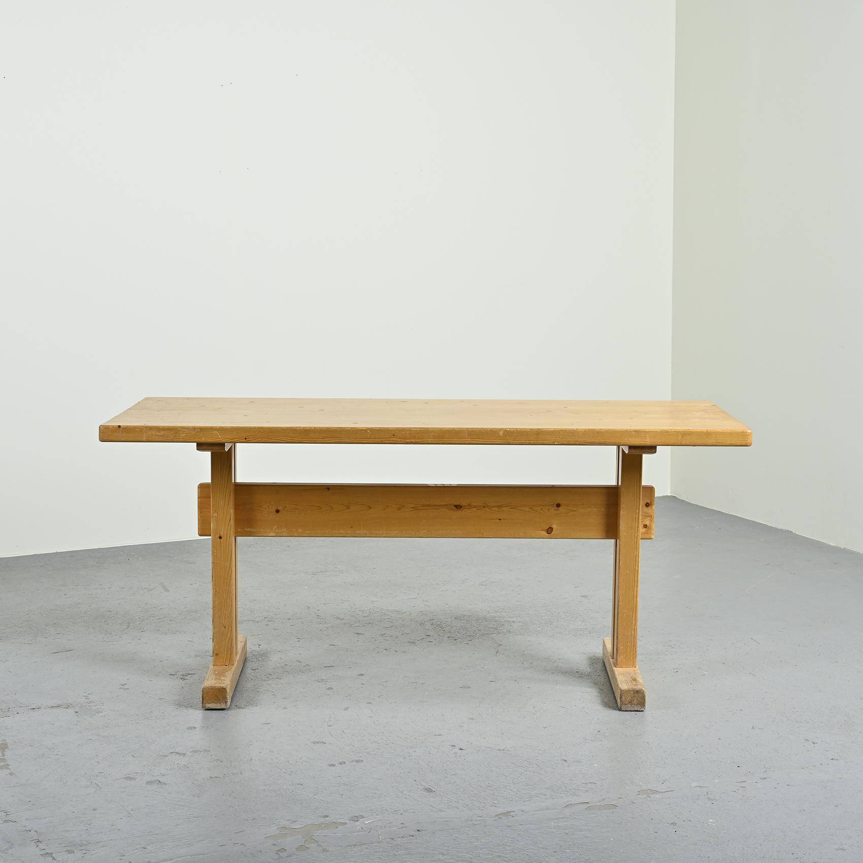 Pine table, Les Arcs, France