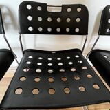 Set of 4 Black Omstak Chairs by Rodney Kinsman for Bieffeplast