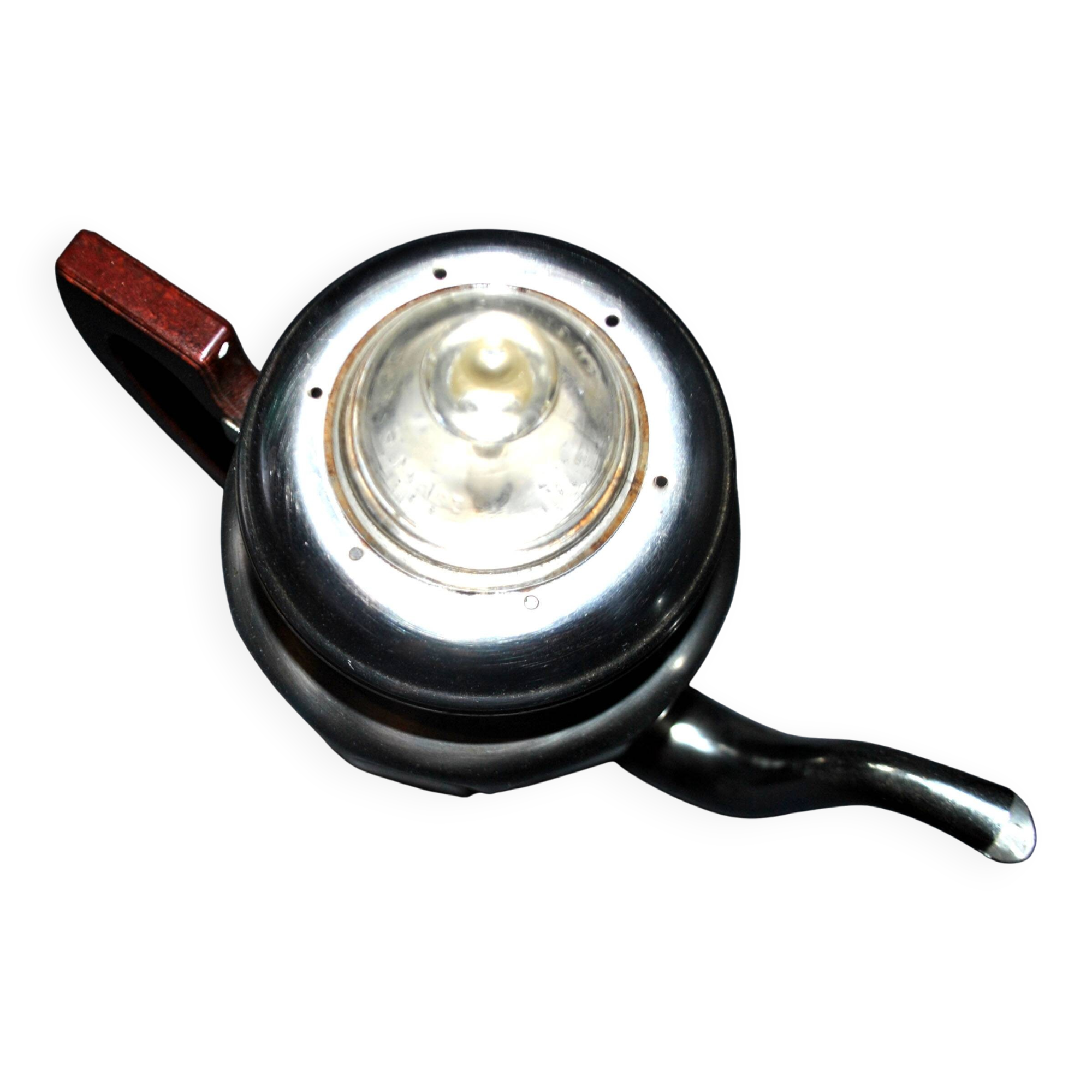 Vintage percolator coffee maker in chrome-plated copper and bakelite 1950 ADB brand