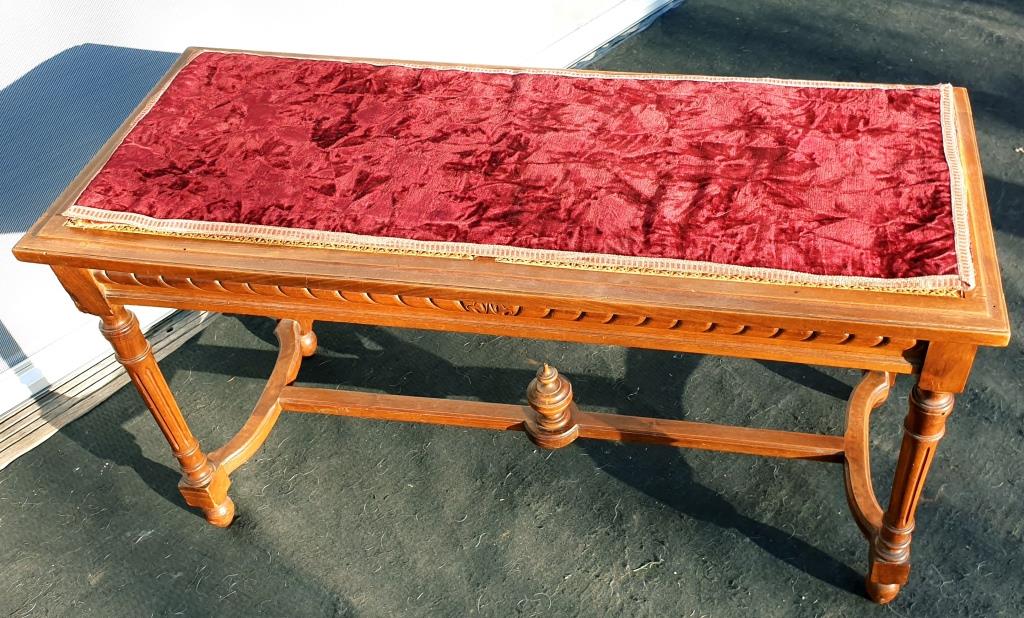 Louis XVI double-style canne piano bench
