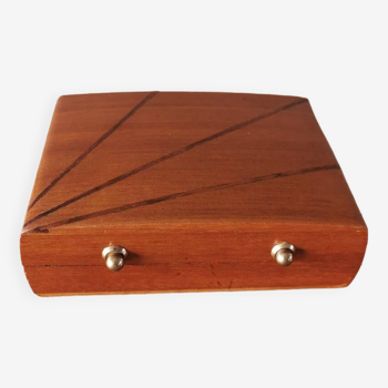 Vintage wooden marquetry box