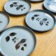 Dessert plates in sandstone from L'Arnon
