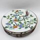 6 porcelain plates from Paris for Tiffany & Co, bird and peonies.