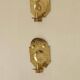 Pair of Swedish Brass Wall Sconces from the Mid-Century