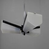 Mid-Century Plastic and Metal Chandelier by Lidokov, Czechoslovakia, 1970s